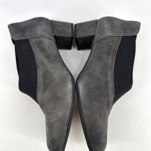 Eric Michael Gayle Women Suede Leather Block Heel Slip On Pumps Gray Size 40 10 - Picture 7 of 11